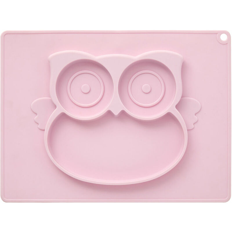 Suction Plate Baby Pink Baby Suction Plate Owl Design Suction Plates For Babies With Hanging Loop Scratch Resistant Baby Plate Colorful Baby Food