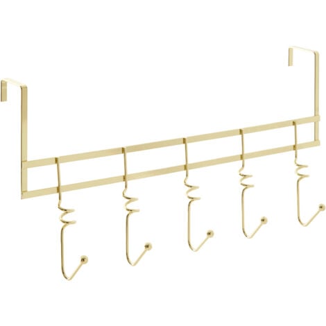 Premier Housewares Swirl Over Door Hanger with Gold Finish