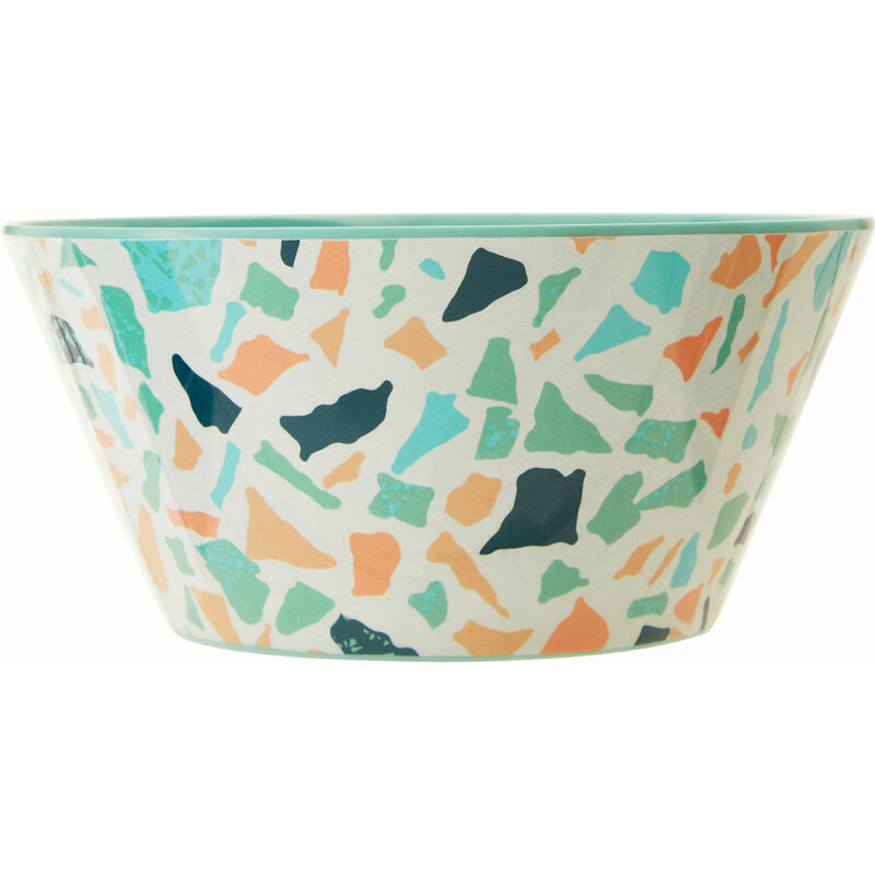 Premier Housewares Terrazzo Bowl Large Serving Bowl Salad / Fruit / Pasta / Cereal Bowl Multicoloured Made From Melamine 15 x 7 x 15 cm