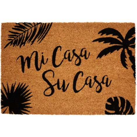 Premier Housewares Text Design Door Mat / Non Slip Floor Mat Indoor and Outdoor Welcome Mat With Robust Coir For Door Entrances / House Entryway / Kitchen / Outside Porch 40 x 2 x 60