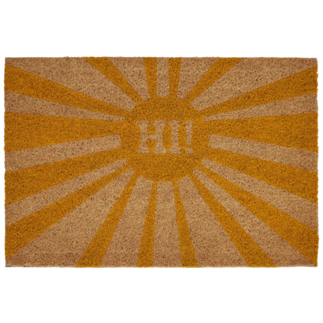 Premier Housewares Text Design Door Mat / Non Slip Floor Mat Indoor and Outdoor Welcome Mat With Robust Coir For Door Entrances / House Entryway / Kitchen / Outside Porch 40 x 2 x 60