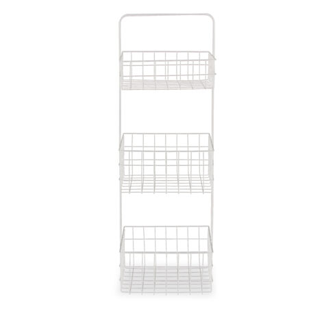 Premier Housewares Three Tier White Storage Caddy