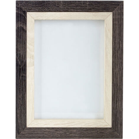 Premier Housewares Two-Toned Photo Frame / Frames Bevelled Design Picture Frames For Wall Contemporary Rectangular Photo Frames For Bedroom / Living Room / Hallways W23 X D3 X H25cm.
