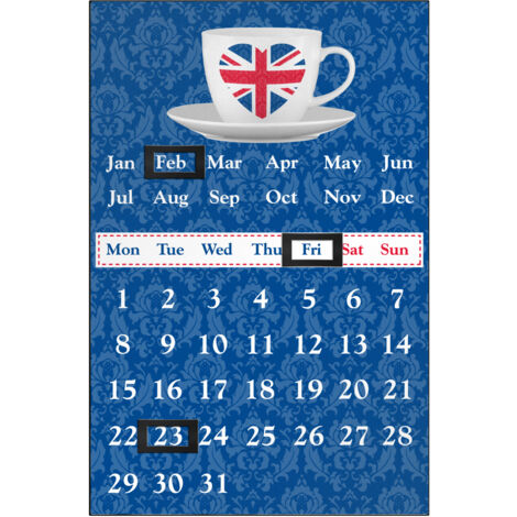 Premier Housewares Union Jack Magnetic Calendar