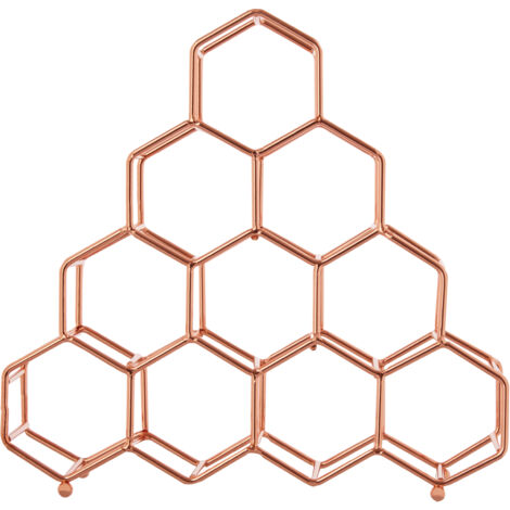 Premier Housewares Vertex 10 Bottle Copper Plated Spice Rack