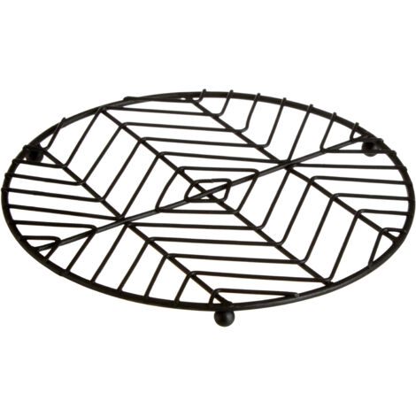 Premier Housewares Vertex Black Powder Coat Round Trivet