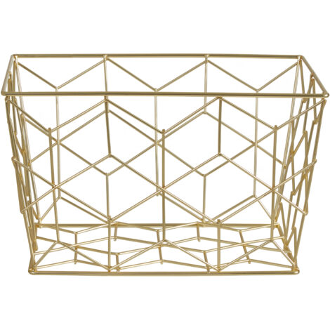 Premier Housewares Vertex Contour Matte Gold Storage Basket