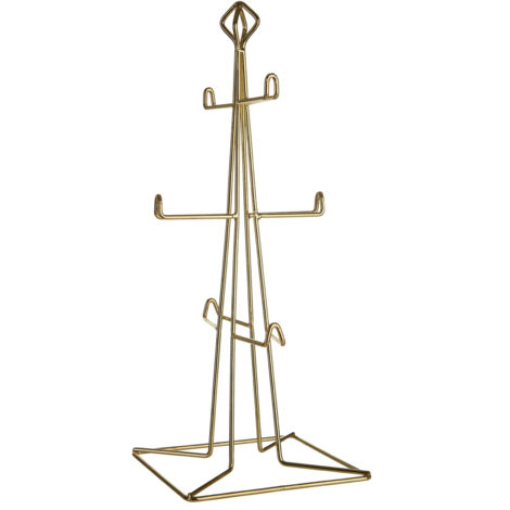 Premier Housewares Vertex Gold Finish 6 Cup Mug Tree