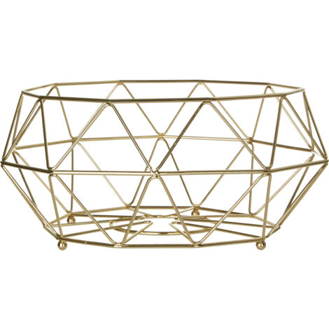 Premier Housewares Vertex Gold Finish Fruit Basket