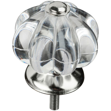 Premier Housewares Victorian Style Clear Acrylic Drawer Knobs