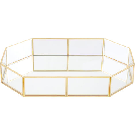 Premier Housewares Vintage Glass Octagonal Jewellery Tray
