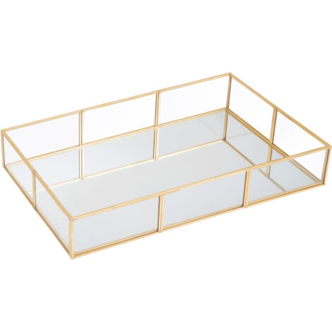 Premier Housewares Vintage Glass Rectangular Jewellery Tray