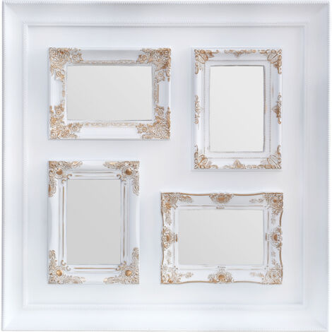 Premier Housewares Vintage Style White & Gold 4 Photo Frame
