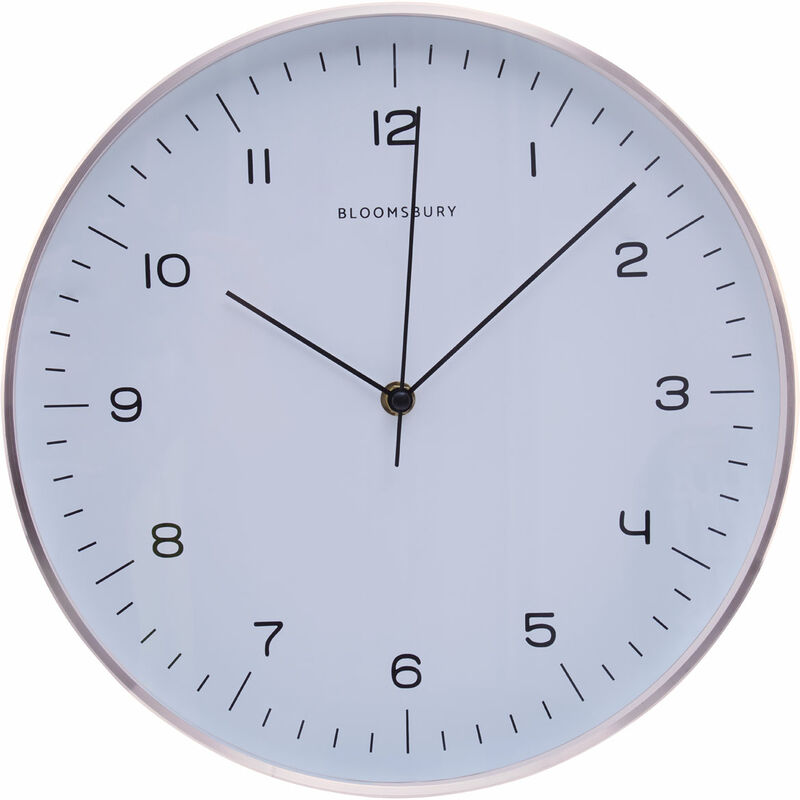 Premier Housewares - Wall Clock Copper / Black Finish Frame Clocks For Living Room / Bedroom / Contemporary Style Round Shaped Design Metal Clocks