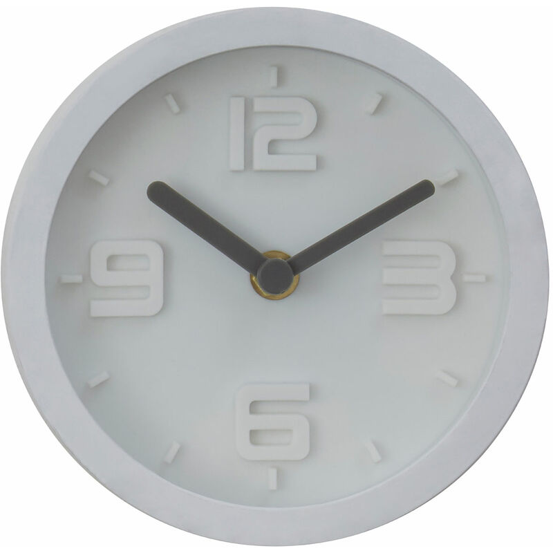 Wall Clock White Frame / White Finish Frame Clocks For Living Room / Bedroom / Contemporary Style Round Shaped Design Metal Clocks For Hallways 4 x