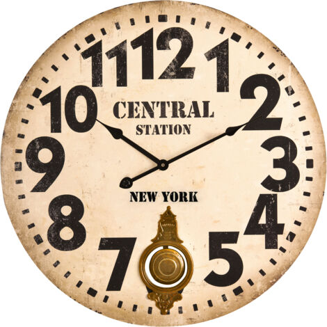 Premier Housewares Wall Clock Wooden Clocks For Living Room Numbers Kitchen Clocks Wall Contemporary Clocks For Bedrooms 58 x 5 x 58