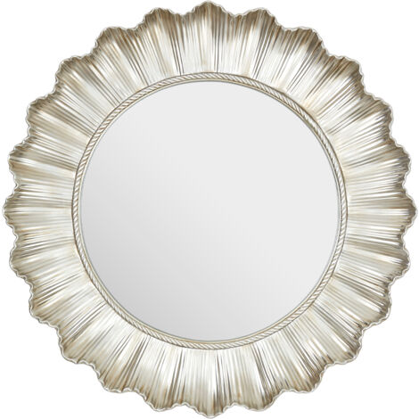 Premier Housewares Wall Mirror / Mirrors For Garden / Bathroom / Living Room With Rope Detail Decorative  Frame / Metallic Finish Wall Mounted Mirrors W83 X D6 X H83cm