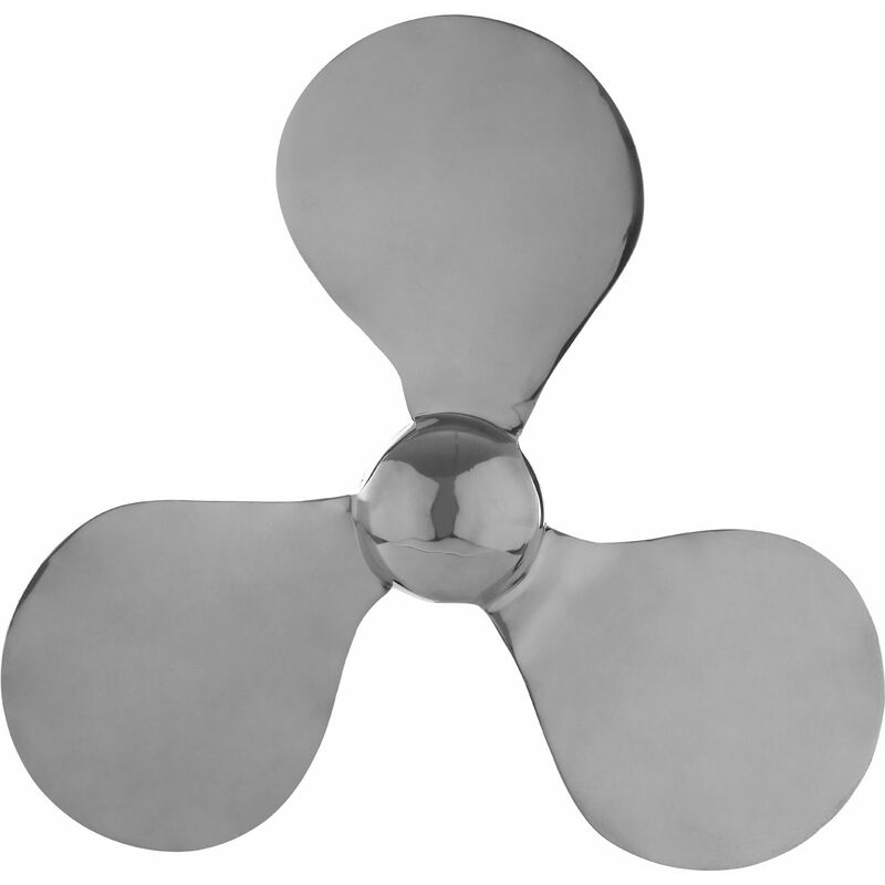 Premier Housewares - Wall Mounted Aluminium Propeller Room And Home Decor / Wall Decoration Silver Colour Contemporary Design Propellers With Rounded
