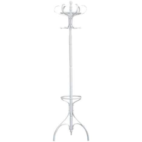 Premier Housewares White Finish Floor Standing Coat Stand