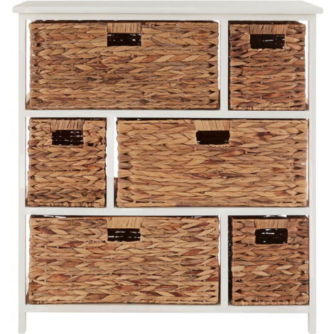 main image of "Premier Housewares White Frame Drawers Bedroom Hyacinth Chester Drawers For Bedroom Storage Units For Bedroom Storage Drawers For Clothes 76X37X80"