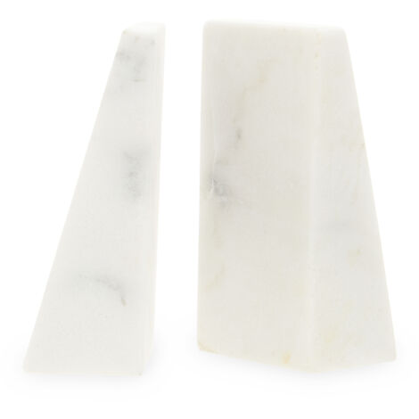 Premier Housewares White Marble Bookends