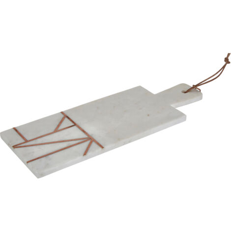 Premier Housewares White Marble / Copper Inlay Paddle Board