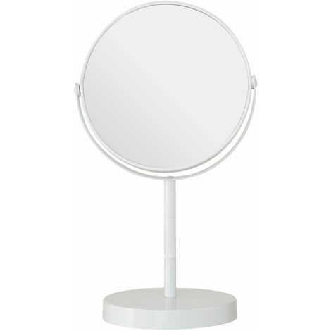 main image of "Premier Housewares White Metal Small Swivel Table Mirror"