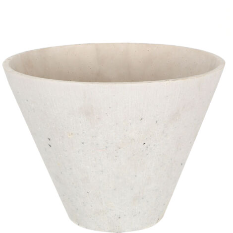 Premier Housewares White Polyresin Round Edged Vase