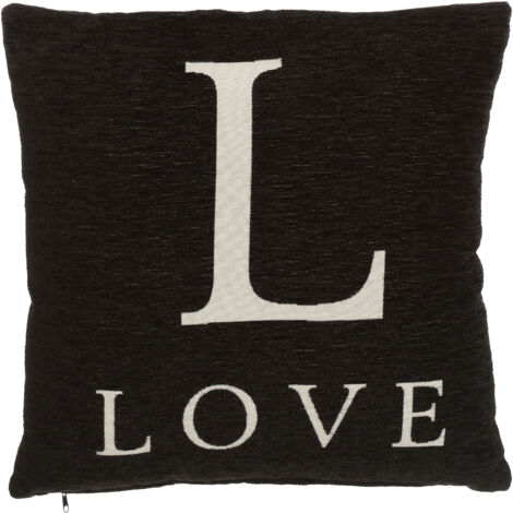 Premier Housewares Words 'Love' Black Cushion