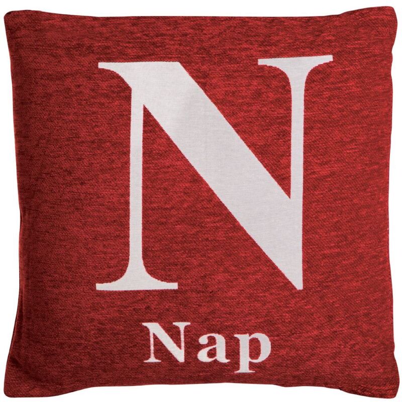 Premier Housewares - Words 'Nap' Red Cushion