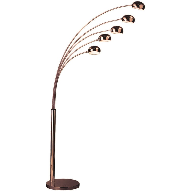 Zeus 5 Arced Lights Floor Lamp With Eu Plug - Premier Housewares