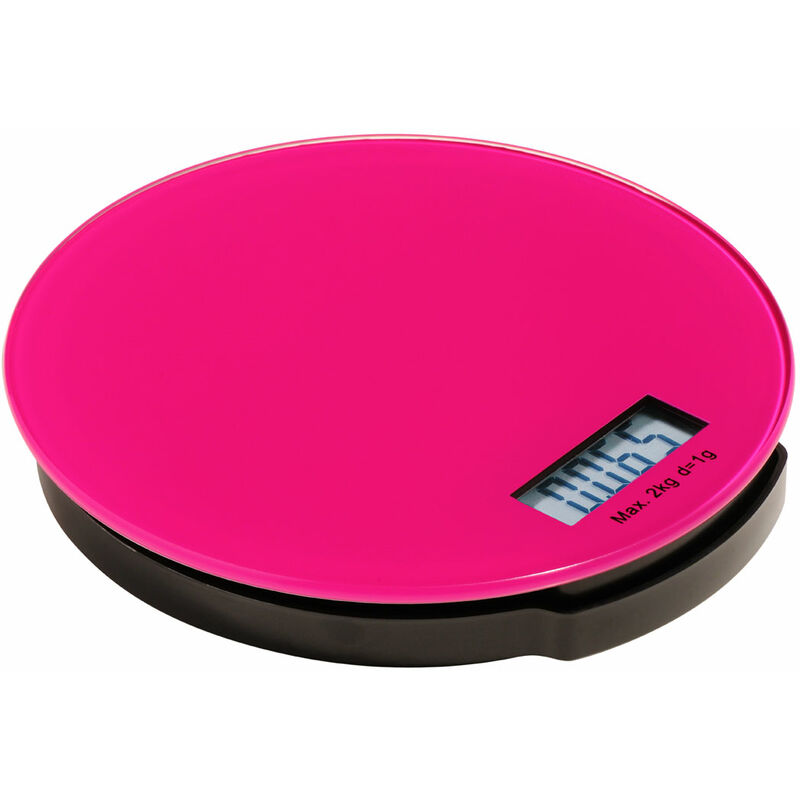 Premier Housewares - Zing Hot Pink Glass Kitchen Scale - 2kg
