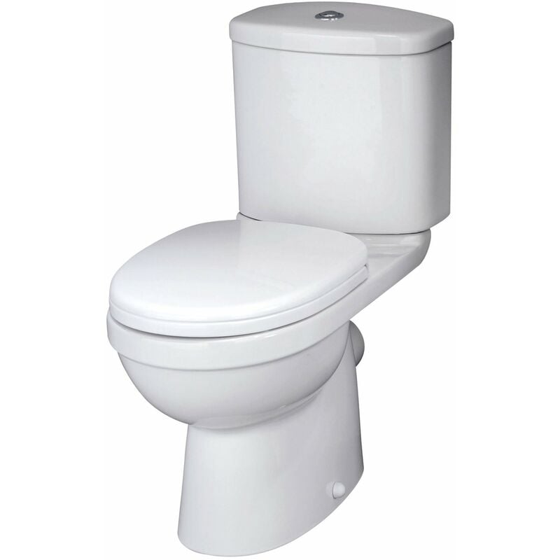 Ivo Close Coupled Toilet with Push Button Cistern - Soft Close Seat - Nuie
