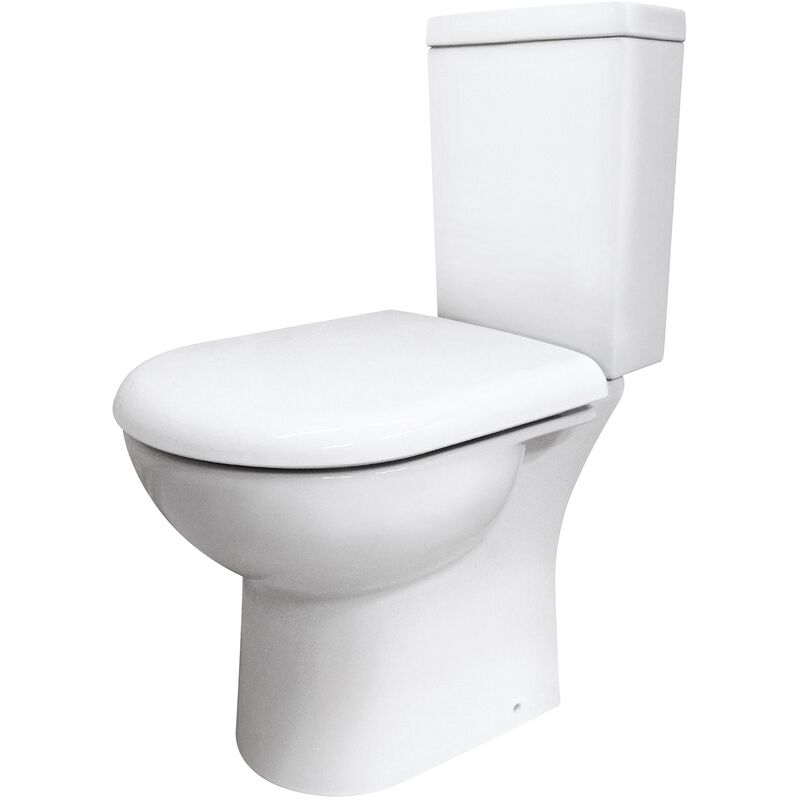 Provost Close Coupled Toilet WC Push Button Cistern 620mm Projection - Excluding Seat - Nuie
