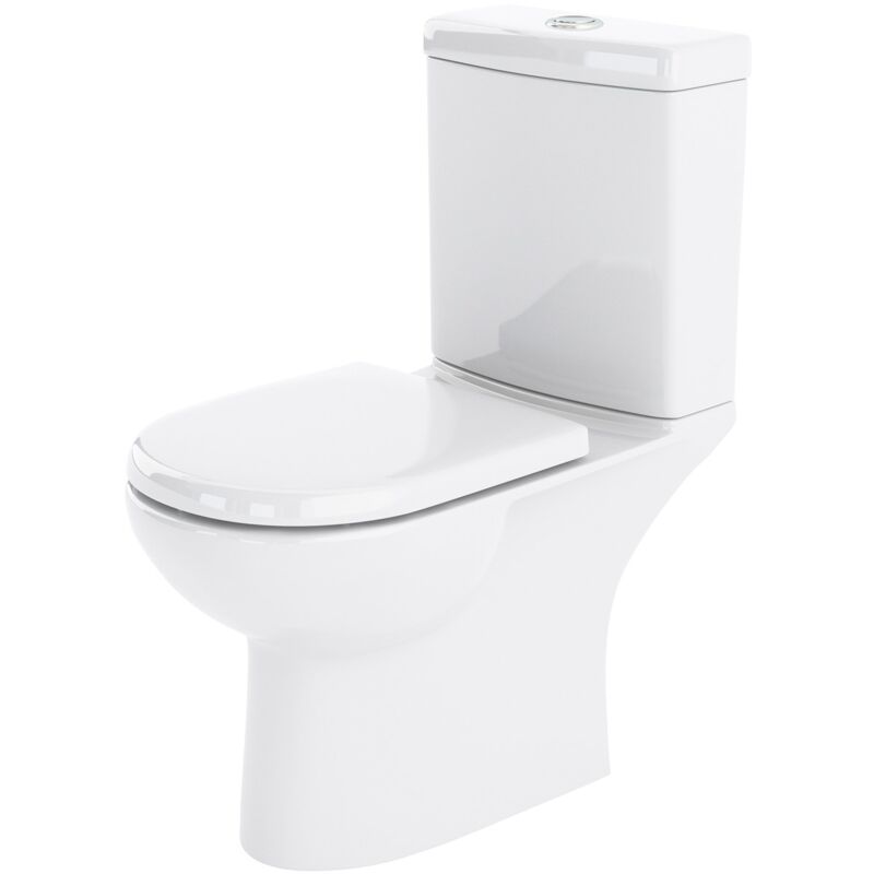 Lawton Compact Close Coupled Toilet WC Push Button Cistern - Excluding Seat - Nuie
