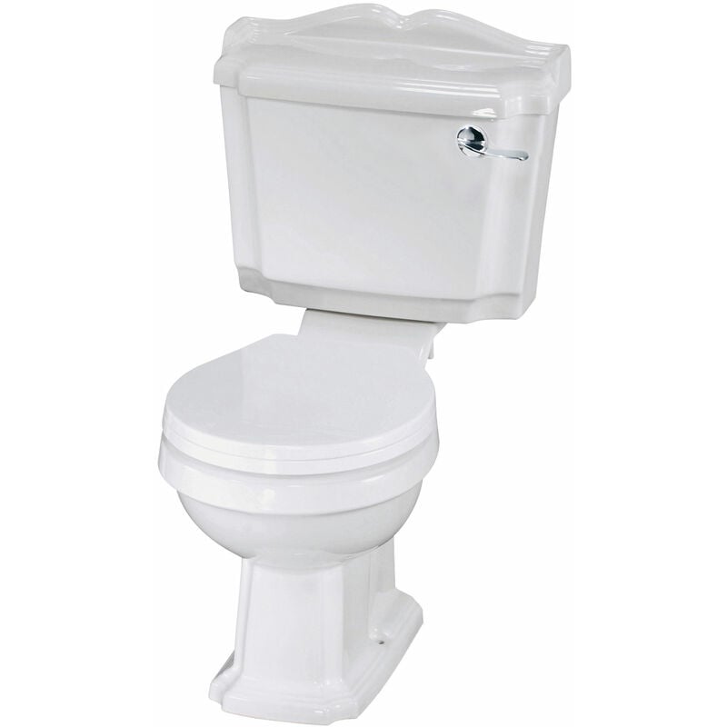 Legend Close Coupled Toilet WC Lever Cistern - Standard Seat - Nuie