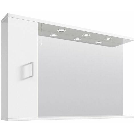 Floe 1200mm Gloss White Mirror