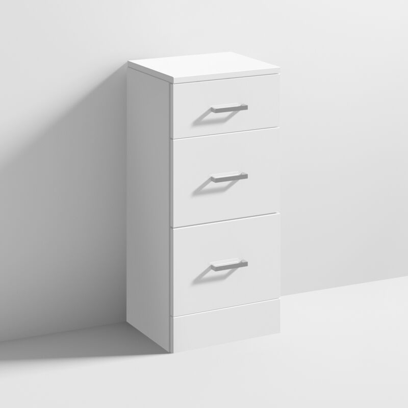 Mayford 3-Drawer Unit 350mm Wide x 300mm Deep - Gloss White - Nuie