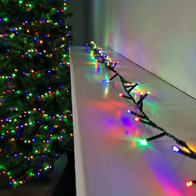 750 LED 18.7m Christmas Outdoor Multi Function Timer Lights Multicoloured - Premier