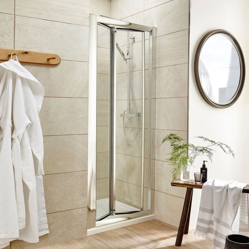 Hudson Reed Pacific Bi-Fold Shower Door 800mm Wide - 4mm Glass