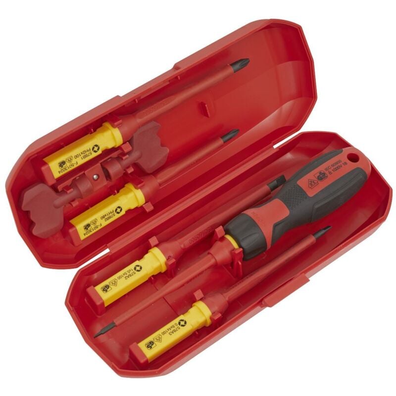 Premier - Sealey AK61280 Interchangeable Screwdriver Set 8pc - vde Approved