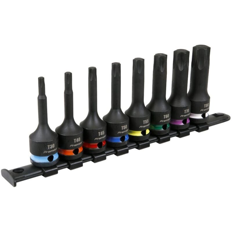 Premier - Sealey TRX-Star Impact Socket Bit Set 8pc 1/2''Sq Drive AK56002
