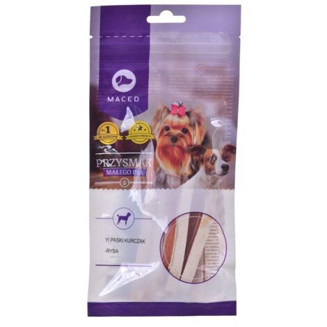 Premio para perros MACED - Tiras de carne de pollo y pescado 60 g