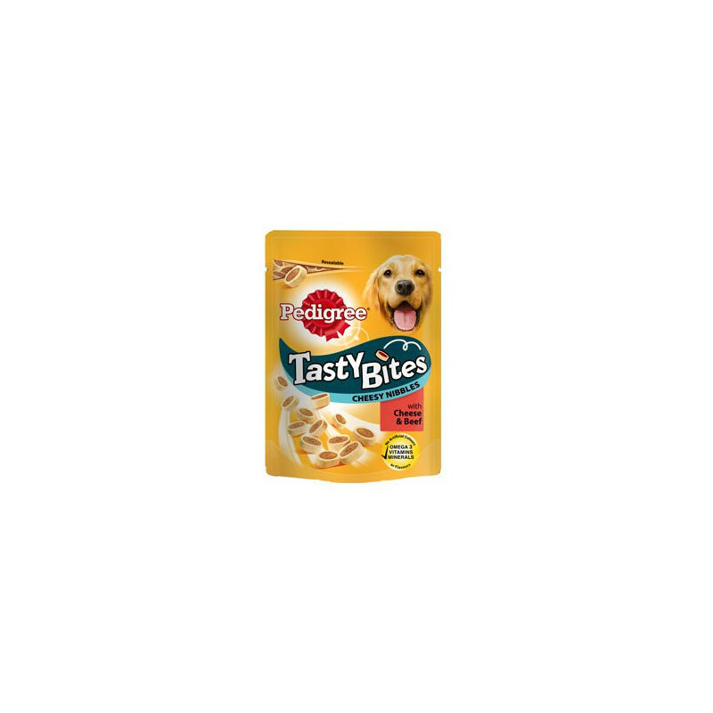 

Premios y chuches para perros, pedigree tasty cheesy bites 140g (x6)