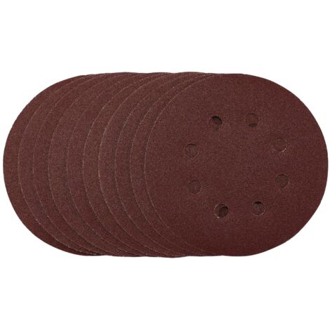 Premium 125mm Hook & Loop Sanding Discs – 120 Grit, Pack of 10 by Draper