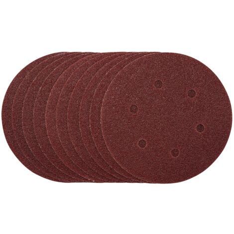 Premium 150mm Hook & Loop Sanding Discs – 40 Grit, Pack of 10 by Draper
