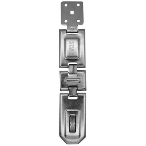 Premium 195mm Hinged Hasp and Staple Locking Security Latch by Scan - Durable Steel Construction with 40mm Width