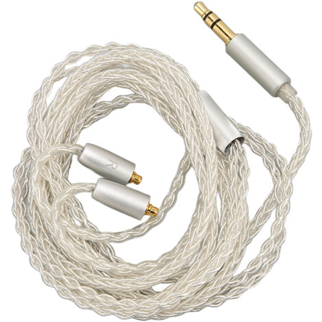 Premium-Audiokabel für Shure SE215 SE315, Logitech UE900, 8-adriges geflochtenes Kabel, HiFi-Klang.