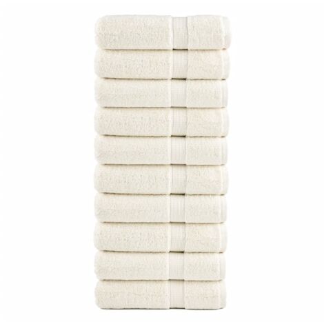 Premium Badetücher SOLUND 10 Stk. Creme 100x150 cm 600 g/m²