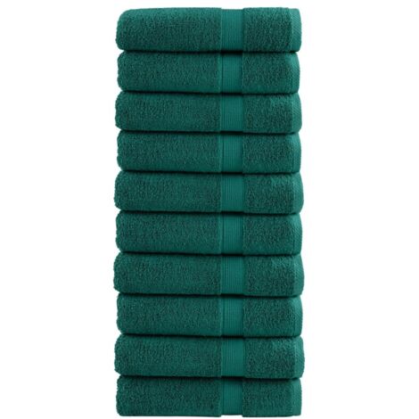 Premium Badetücher SOLUND 10 Stk. Grün 100x150 cm 600 g/m²